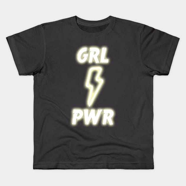 GRL PWR Neon Kids T-Shirt by PaletteDesigns